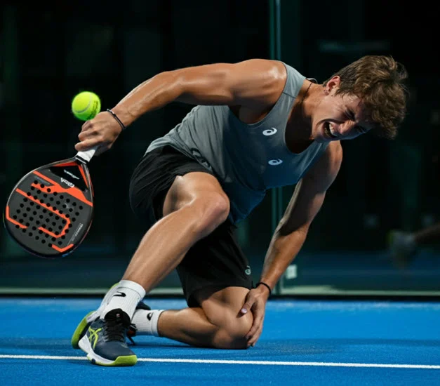 Common padel injuries body map
